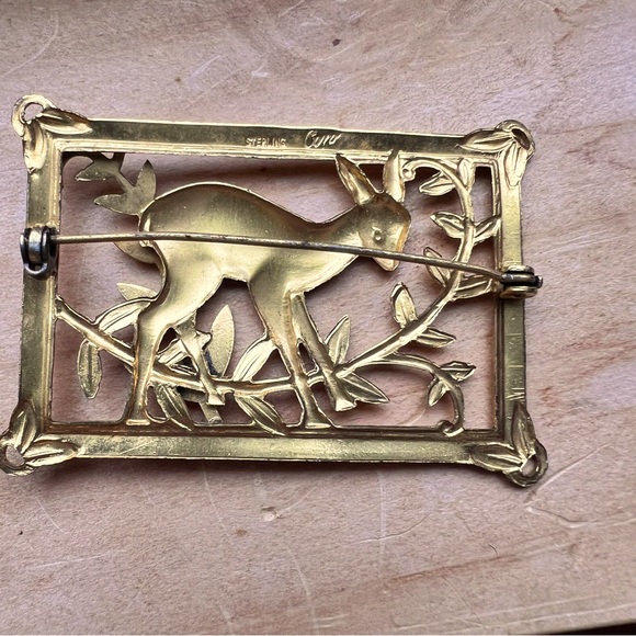 💚Sterling silver deer brooch - Picture 2 of 4